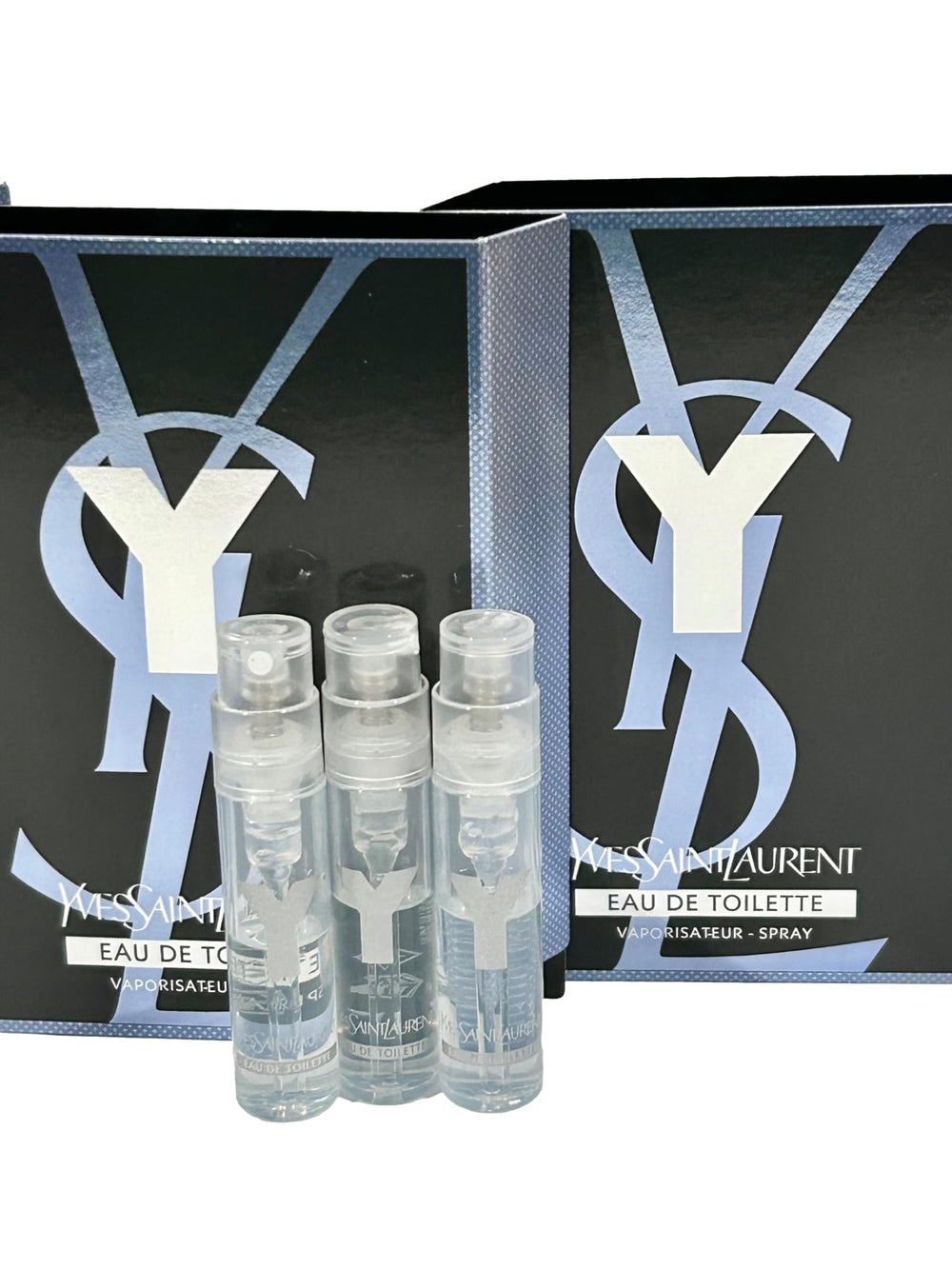 YSL Y Men: muestra EDT en set de 3, para comparar uso diario y nocturno.