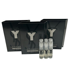 Muestra Yves Saint Laurent Y Men LE PARFUM en spray mini, ideal para viajar.