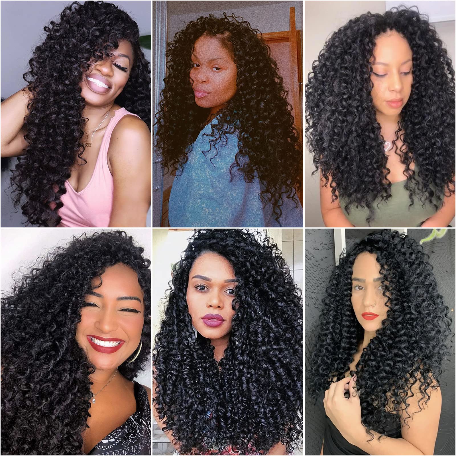 YXCHERISHAIR ganchillo cabellos, rizos naturales que se mueven.