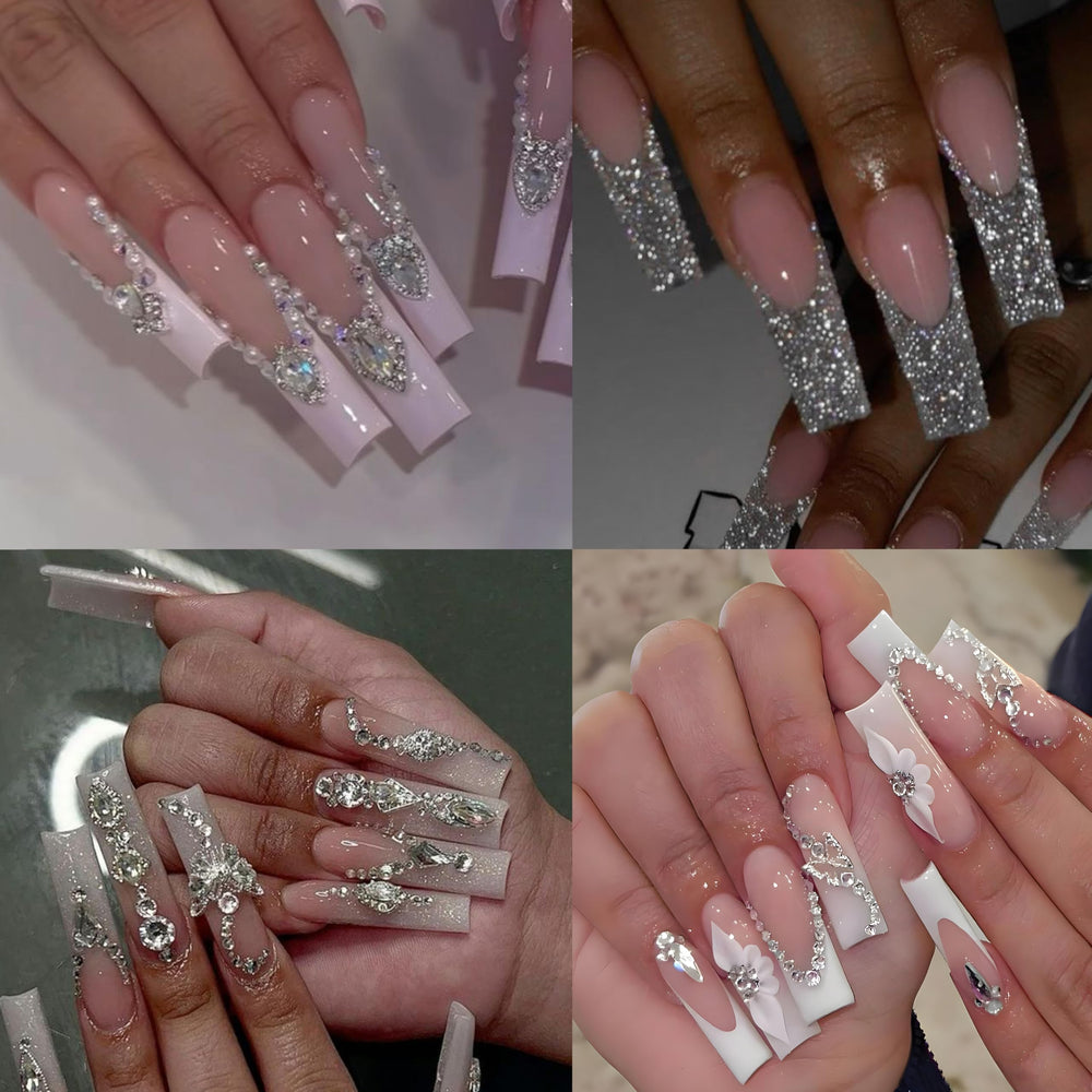 Yzzseven rhinestones planos traseros 2500 para decorar con brillo.