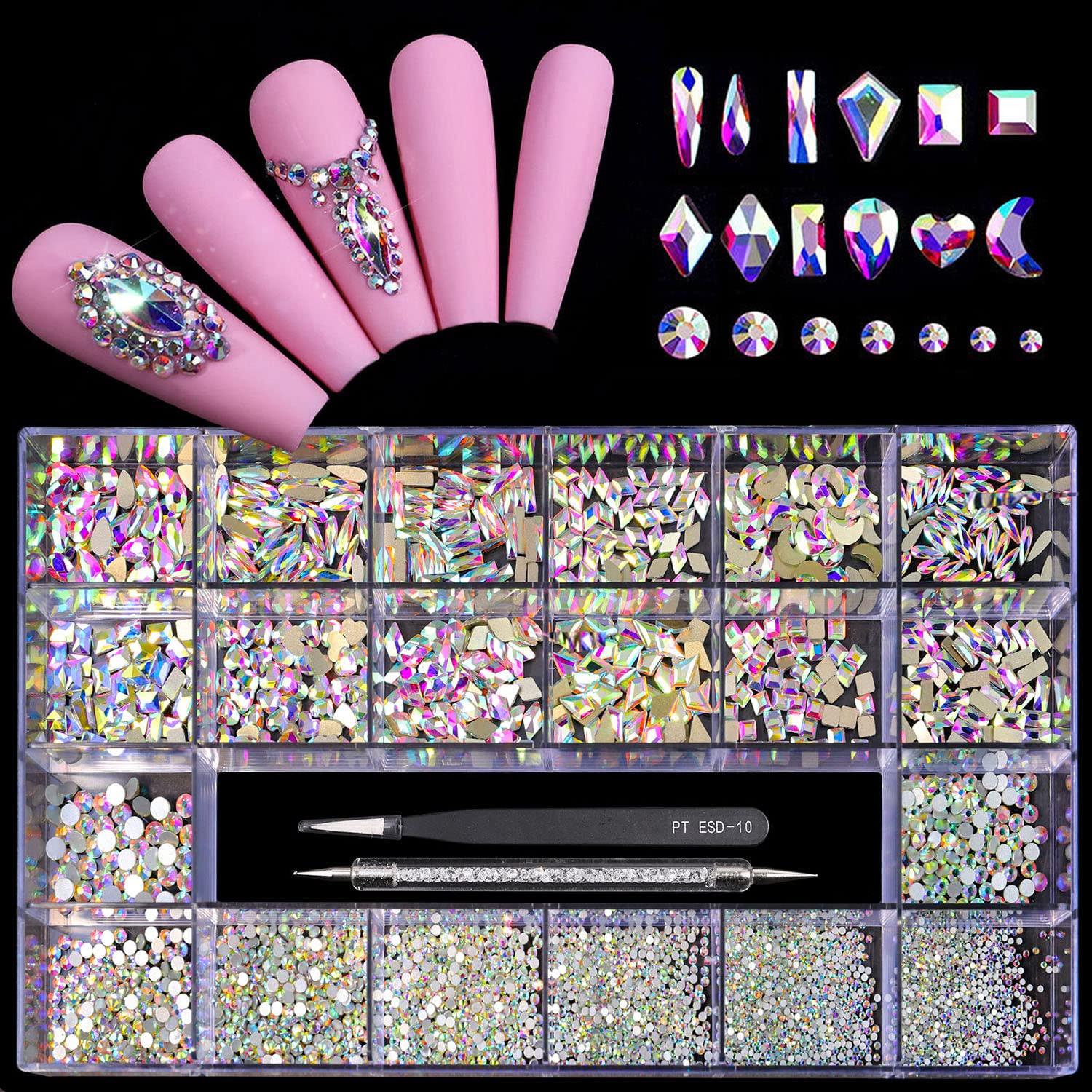 Yzzseven diamants 600 AB: reflets chatoyants pour ongles