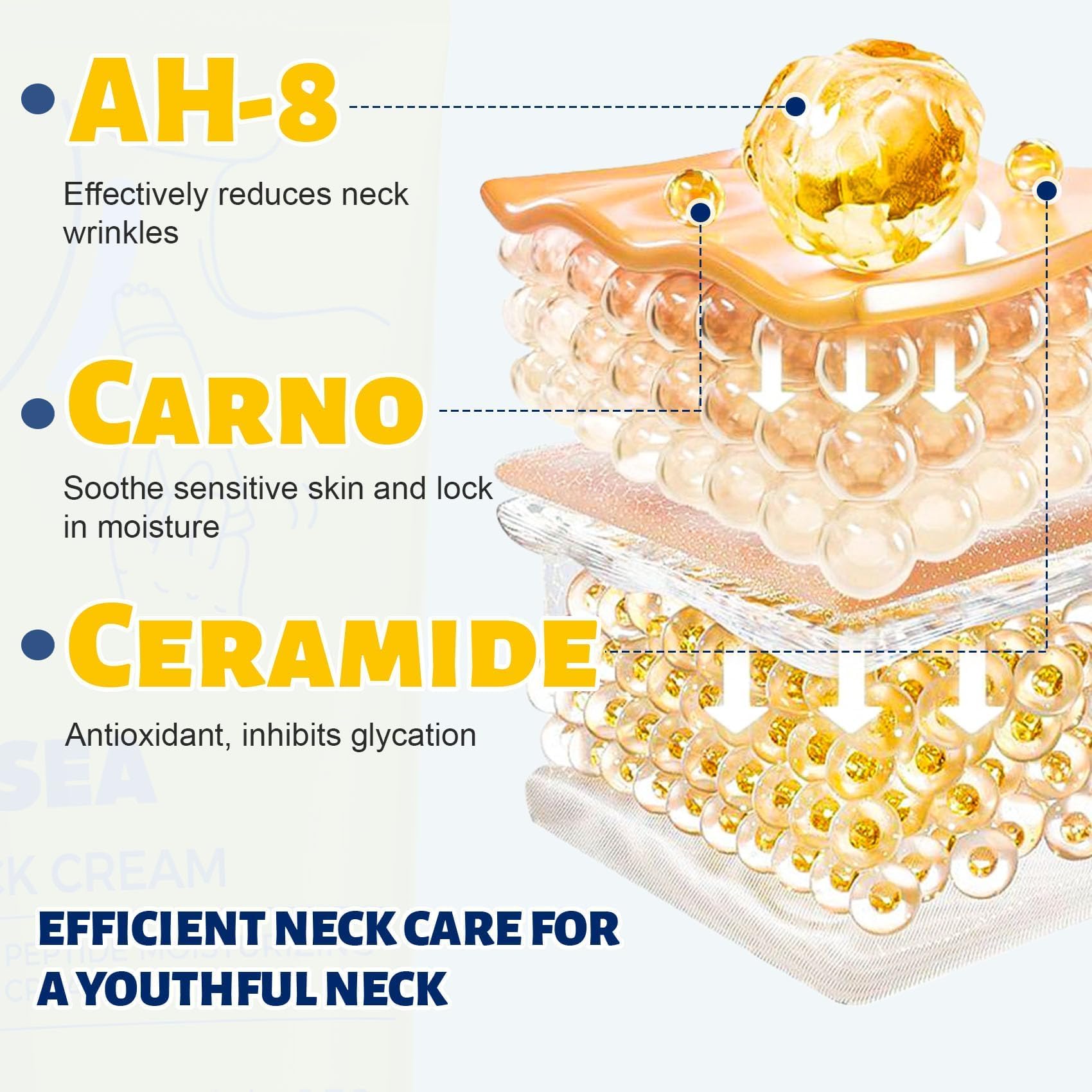 Z:SEA péptidos-colágeno mejoran elasticidad y contorno del cuello