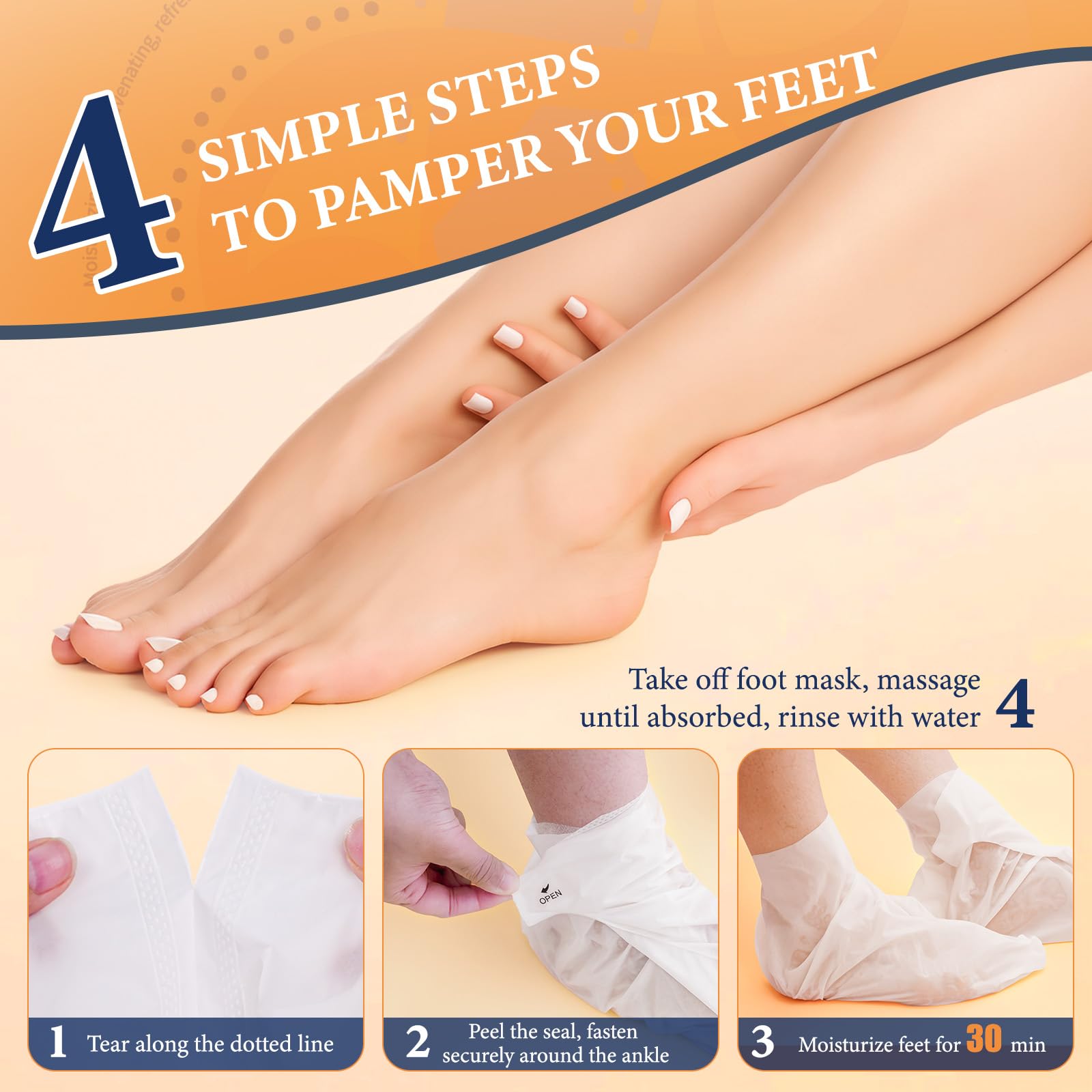 Z：SEA medias exfoliantes para pies, facilitan una piel más suave tras el tratamiento.