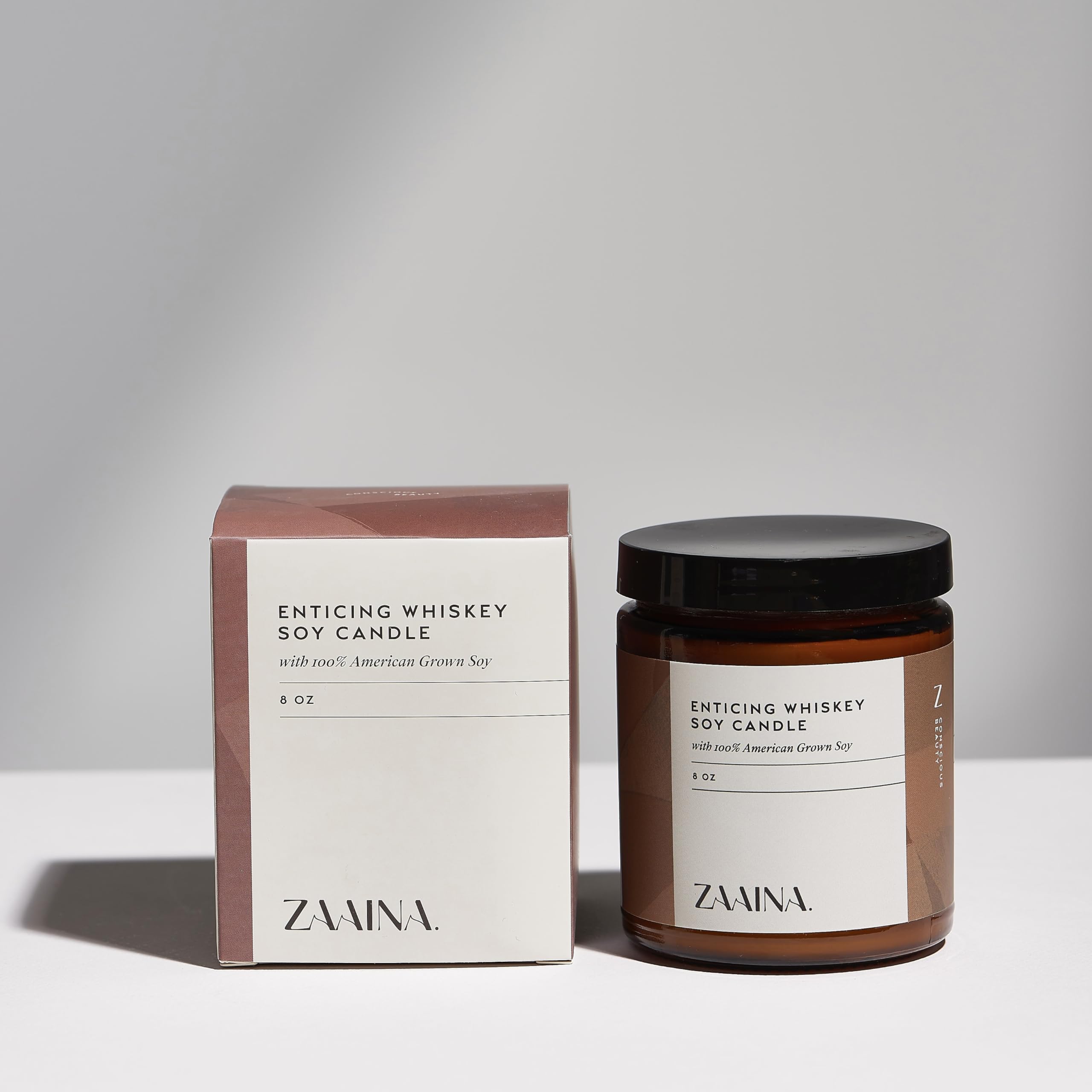 Vela Whiskey ZAAINA para relajación y ambientación.