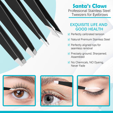 Pinzas ZALIK estilo clásico para cejas y vello.