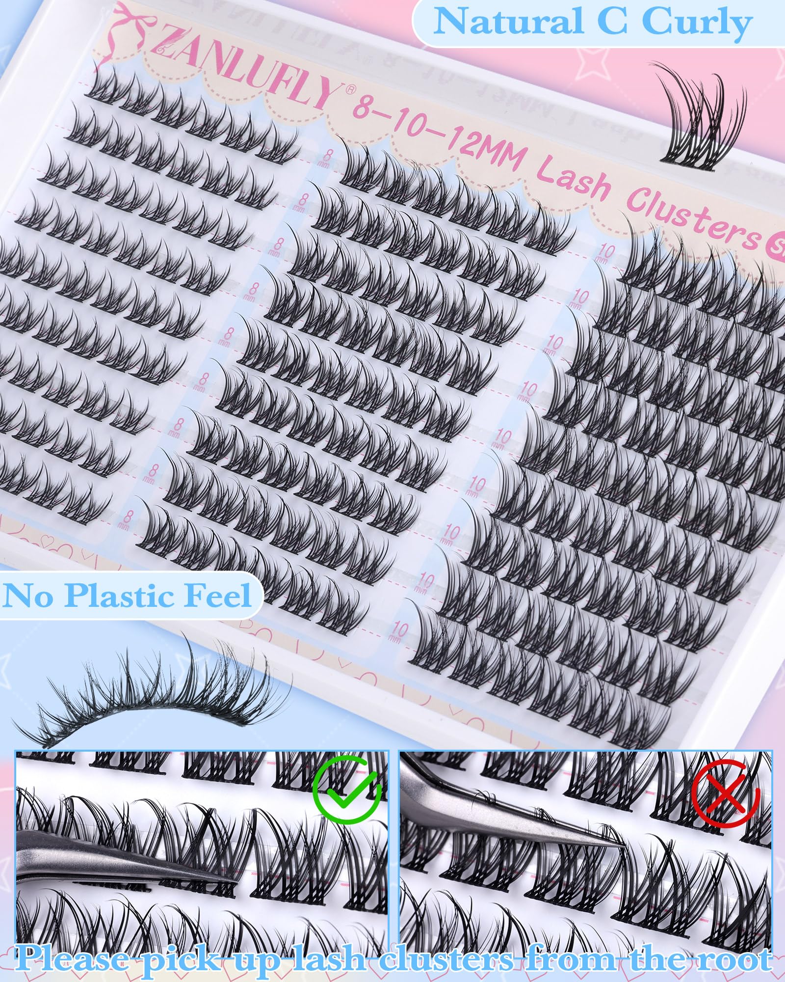 Caja protectora Zanlufly para almacenamiento seguro de pestañas