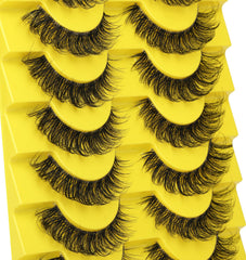 Pestañas multicapa esponjosas de zanlufly para volumen suave.