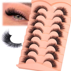 Pestañas Zanlufly visón sintético, estilo ojo de gato para un look elegante y natural