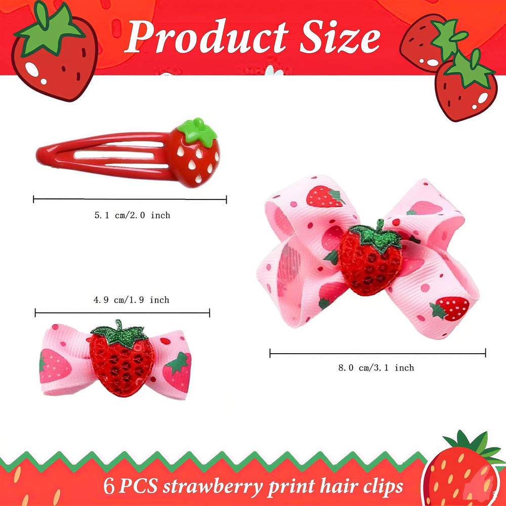 Broches Zanwell fresa kawaii: accesorios brillantes para fiestas y fotos.