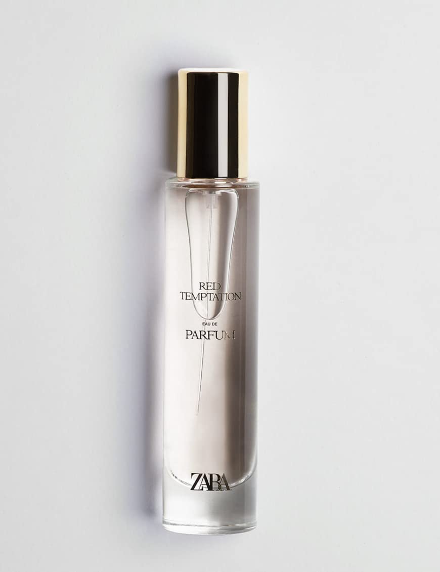 Zara Red Temptation EDP bottle on vanity, ideal for everyday wear and evening moments.