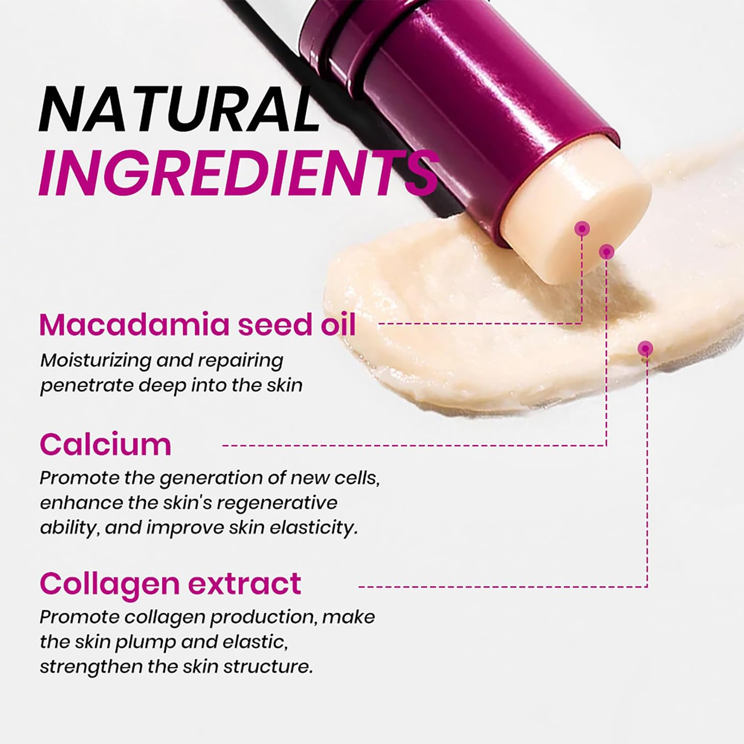 ZARICS Calcium Multi Balm Stick ingredientes calcio y elastina para piel
