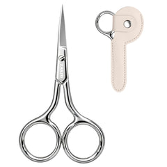 Tijeras para cejas ZASZO en acero inoxidable, corte limpio y preciso.