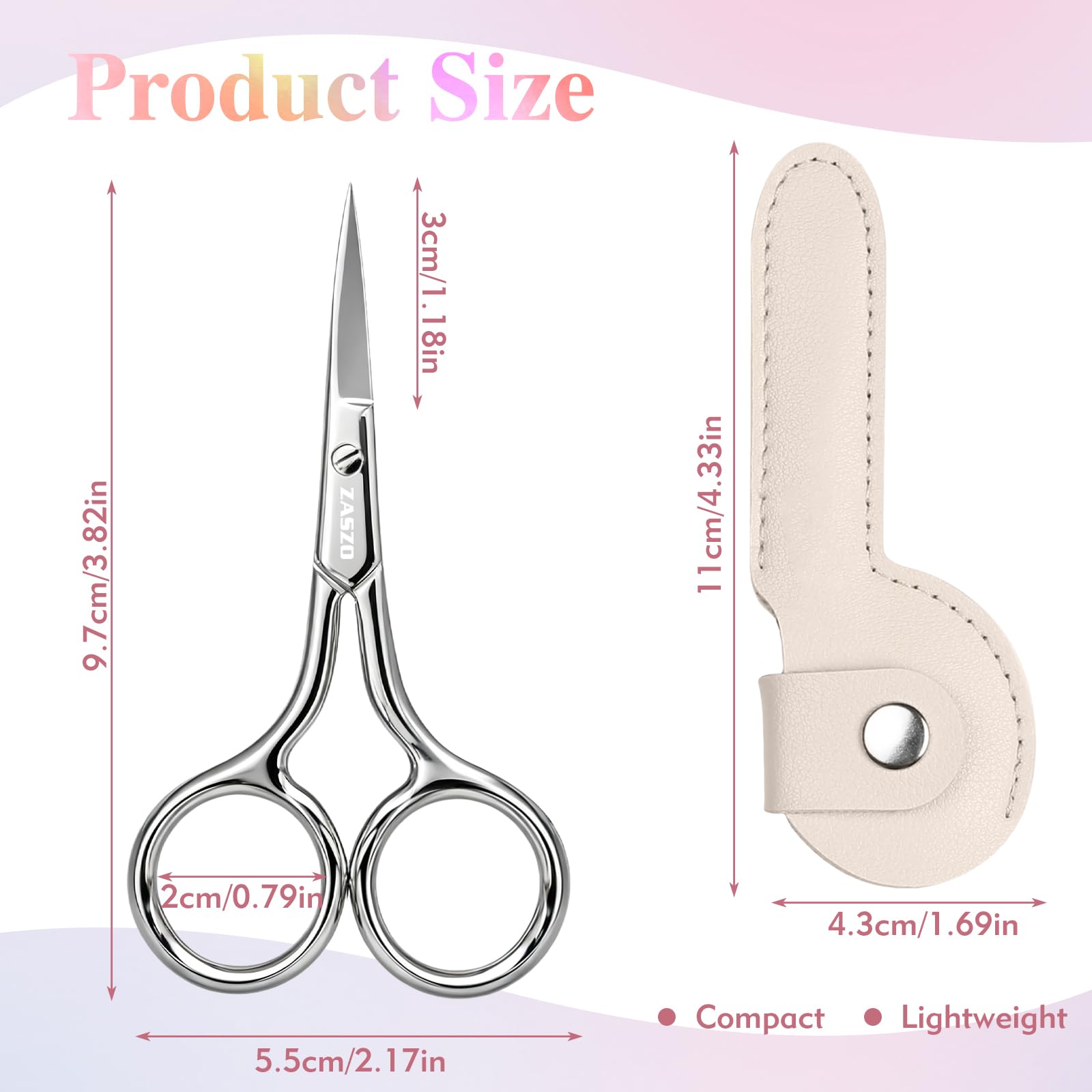 ZASZO tijeras de diseño mini para retoques rápidos y cómodos.
