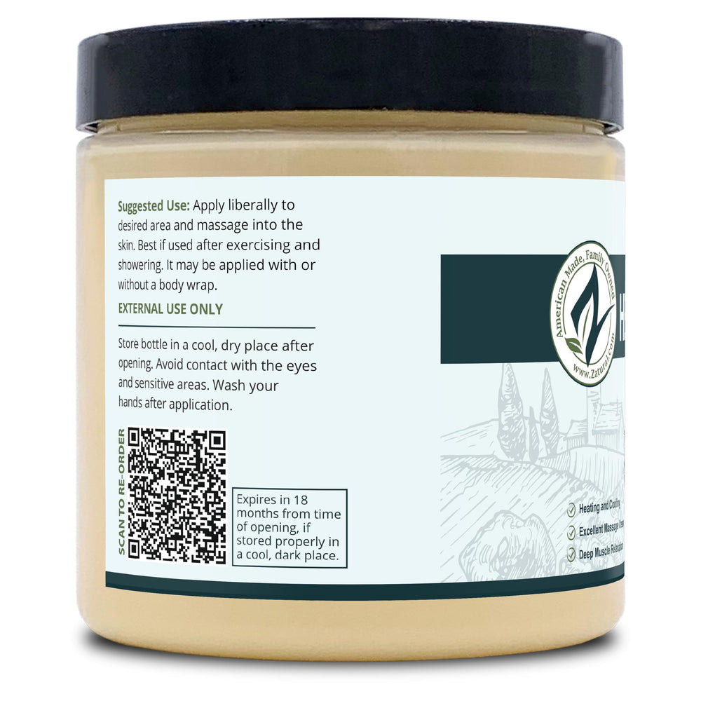 Zatural aceite de cáñamo natural añadido para suavidad y nutrición de la piel