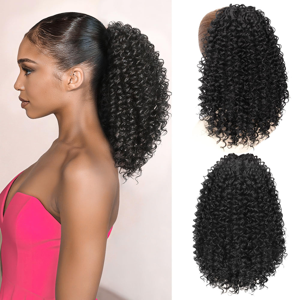 ZAVIDE Ponytail rizados naturales para un acabado suave y realista.