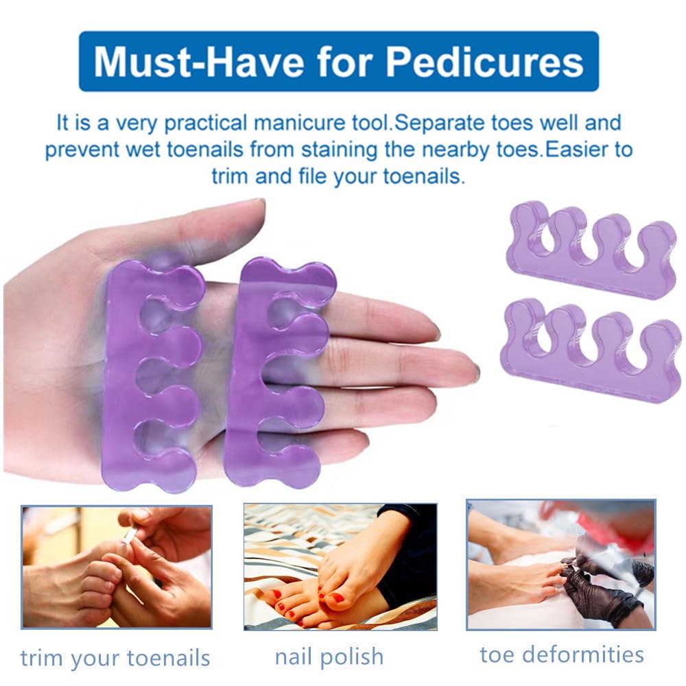 ZaxSota separadores de dedos reutilizables para múltiples sesiones de pedicura