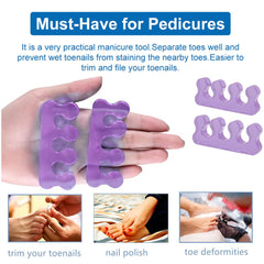 ZaxSota separadores de dedos reutilizables para múltiples sesiones de pedicura