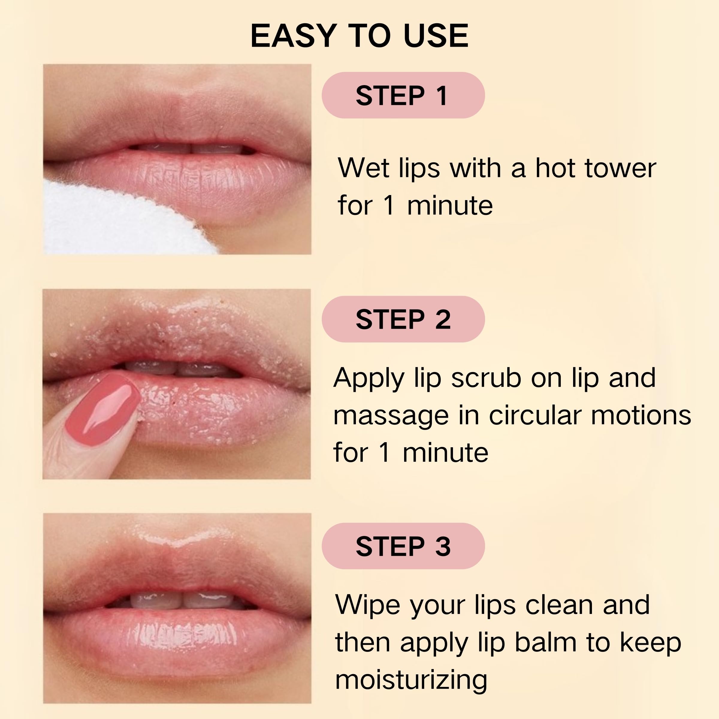 zbmcyhcxh granulos exfoliantes suaves mejoran la textura de labios.