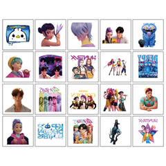 Tatuajes ZCXDF estilo cartoon para fiestas infantiles.