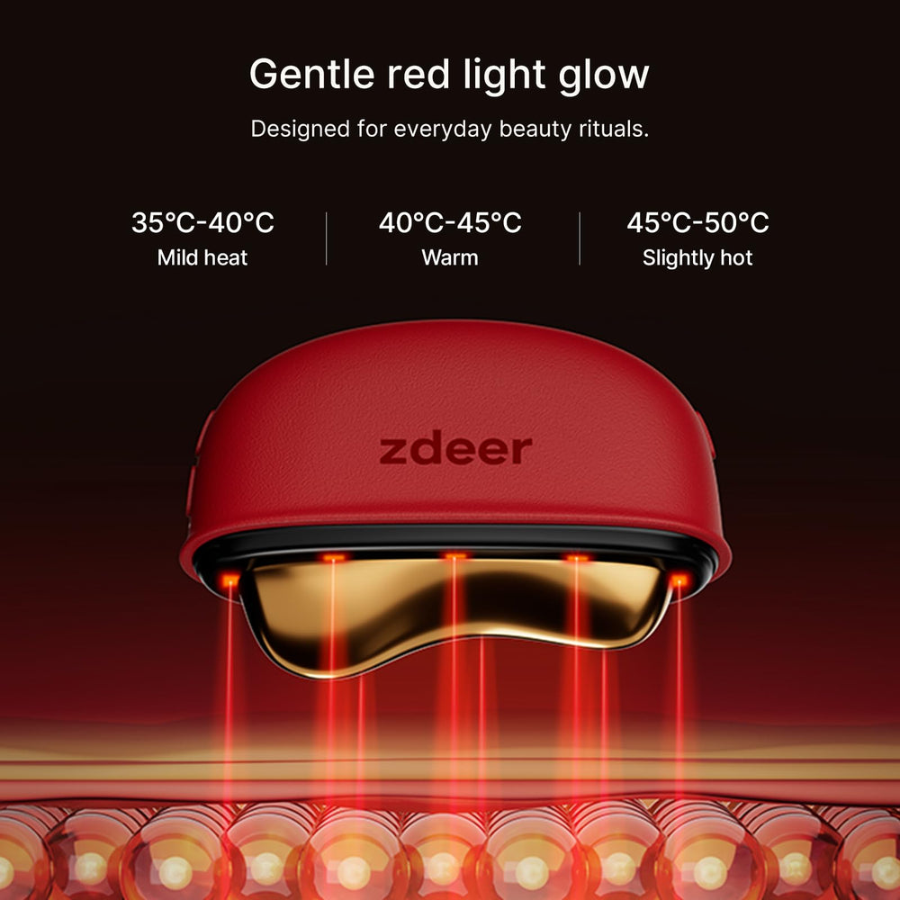 ZDEER calor ajustable, conforta tensiones faciales con calor suave.