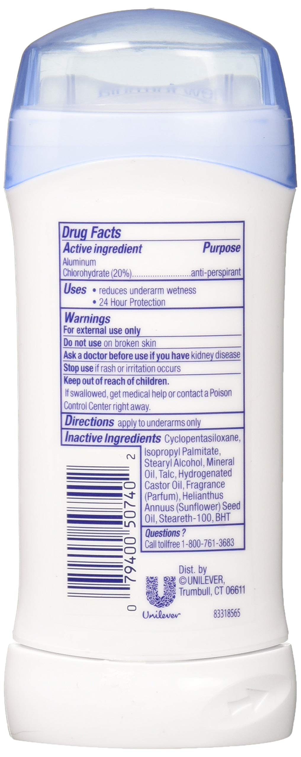 ZDove desodorante para piel sensible de 76 ml, uso diario y frescura