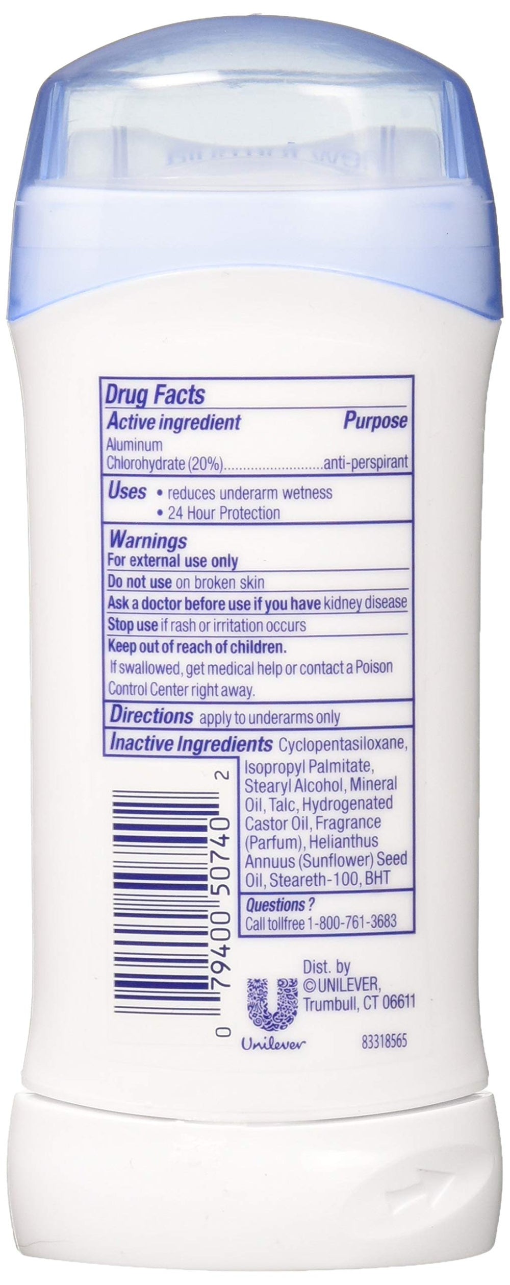 ZDove desodorante para piel sensible de 76 ml, uso diario y frescura
