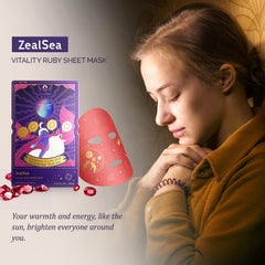 Mascarilla Zealsea con astaxantina y Q10, antioxidantes para la piel.