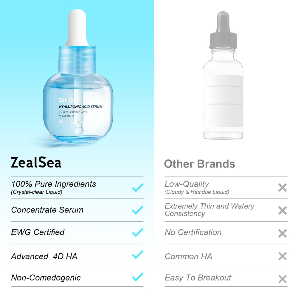ZealSea serum hialuronico textura seda al aplicar