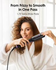 Plancha Zecoub con tecnología iónica para eliminar el frizz.