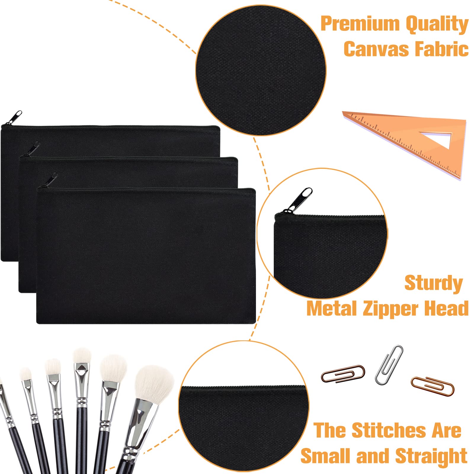 ZeeDix estuche hazlo tú mismo de lona, multipropósito para manualidades o cosméticos.