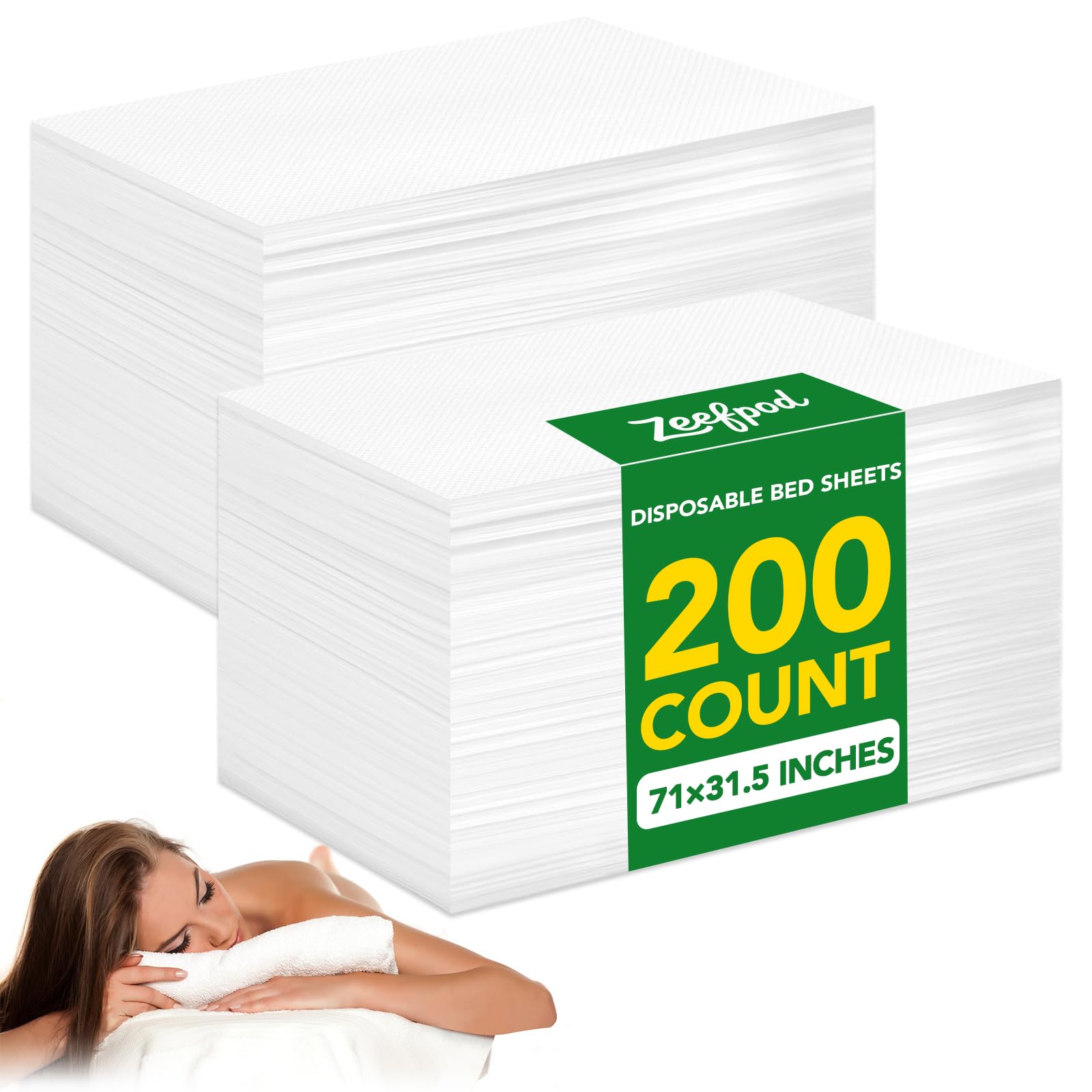 Zeefpod hojas desechables para cama de masaje 315x71, higiene fiable para sesiones.