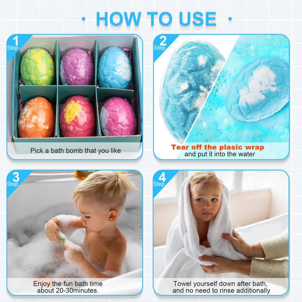 Experiencia de baño Zeewoo para niños, set de 6 bombas con juguetes y aromas.