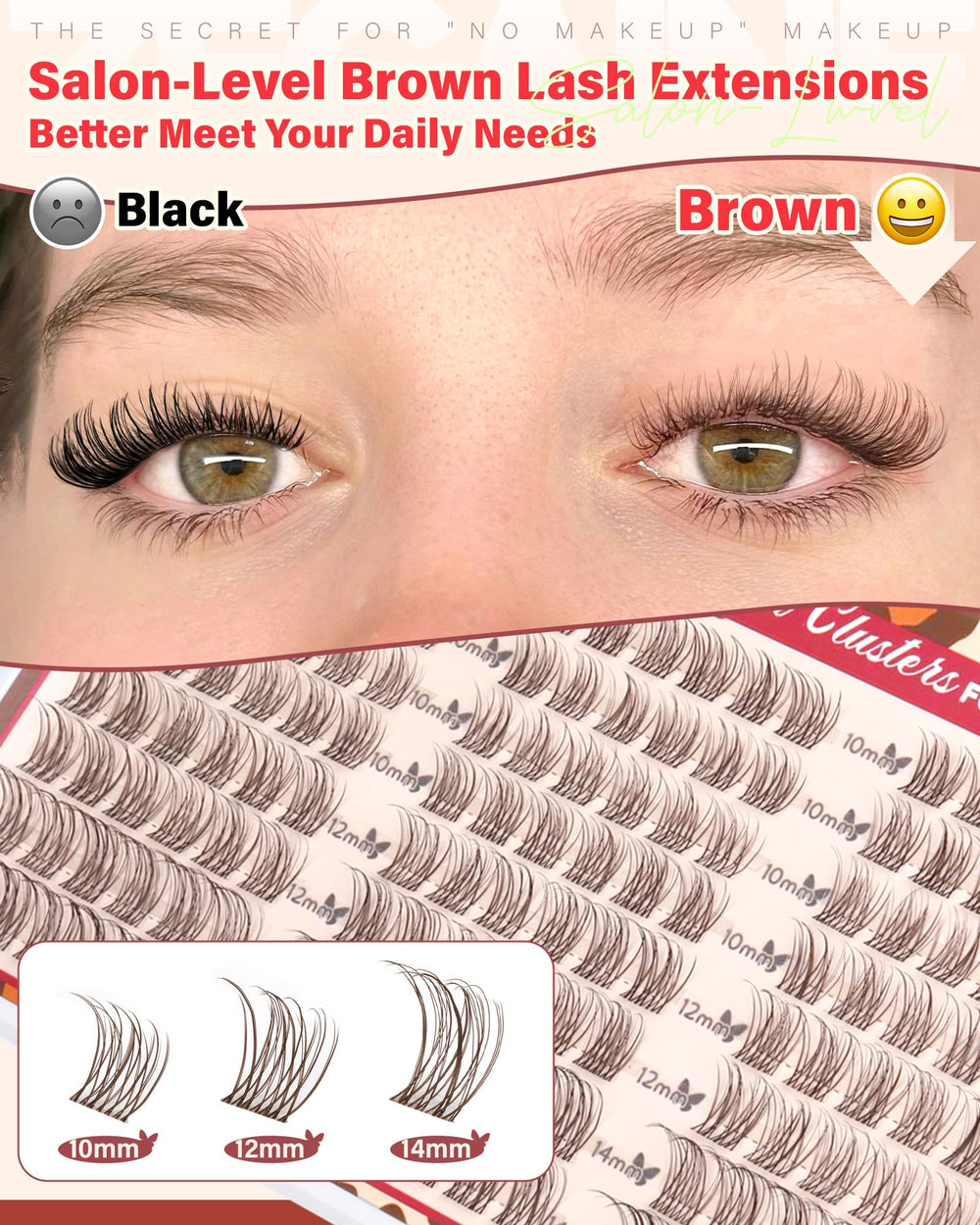 Pestañas Zegaine curva C 12-14mm para volumen suave.