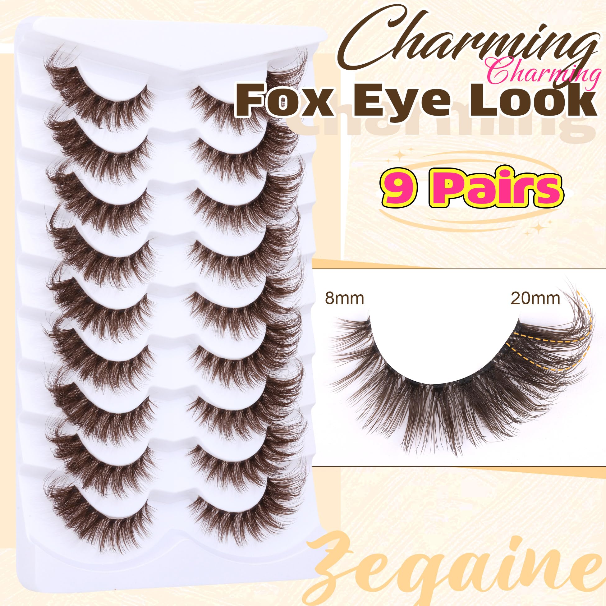 Pestañas faux mink Zegaine naturales para acabado suave