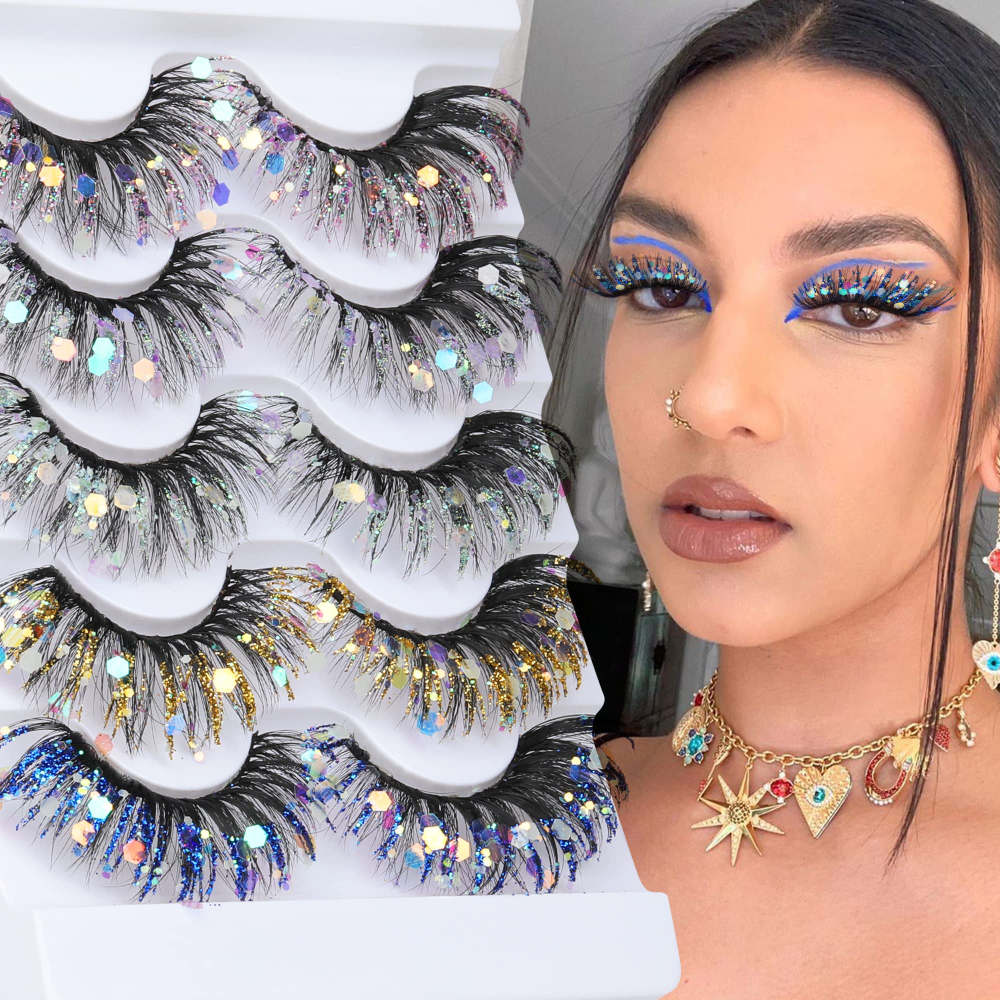 Pestañas falsas Zegaine brillo para looks nocturnos