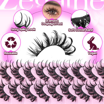 Pestañas Zegaine D-Curly, espigas discretas para look delicado.