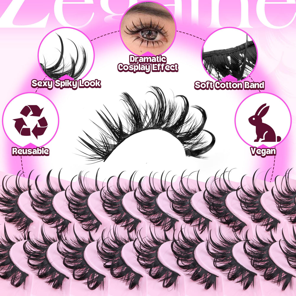 Pestañas Zegaine D-Curly, espigas discretas para look delicado.