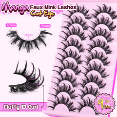 Pestañas Zegaine manga D-Curly, largas 12-20 mm.