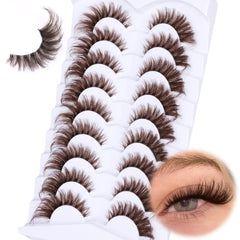 Pestañas marrones Zegaine con efecto ojo-zorro 20mm para look diario