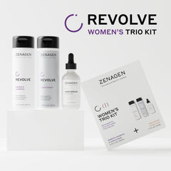 Zenagen Revolve acondicionador, botella frontal, desenreda y aporta suavidad al peinado.
