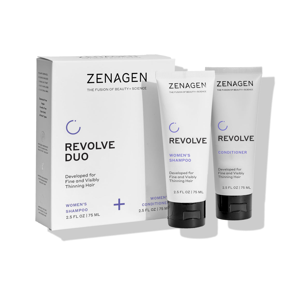 Zenagen Revolve conjunto viaje para mujeres, cuidado compacto para cabello fino y manejable