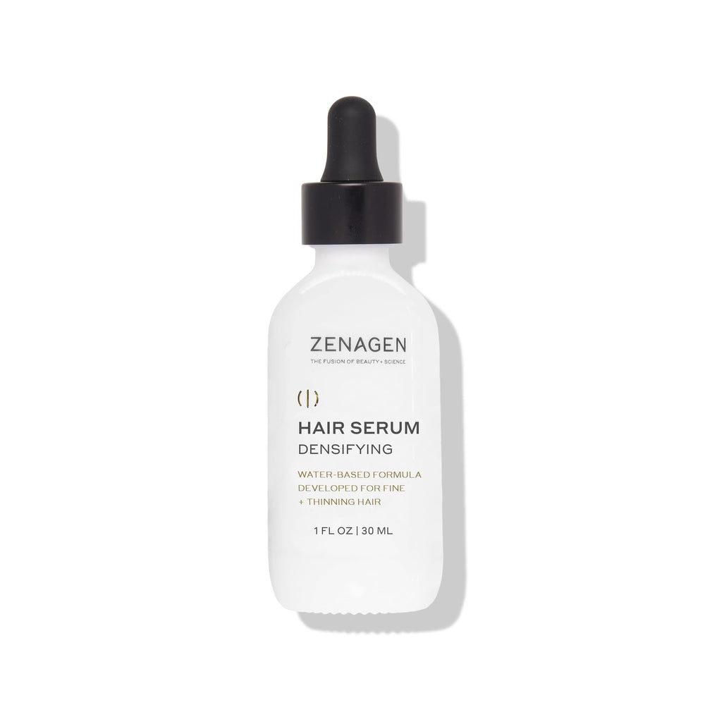 Zenagen Suero Densificante en botella para cabello fino y frágil.