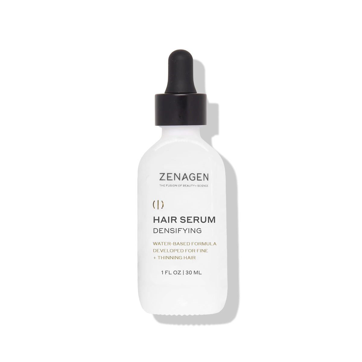 Zenagen Suero Densificante en botella para cabello fino y frágil.