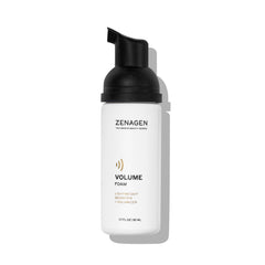 Zenagen Volume Foam: empaque en primer plano para volumen y cuidado capilar.