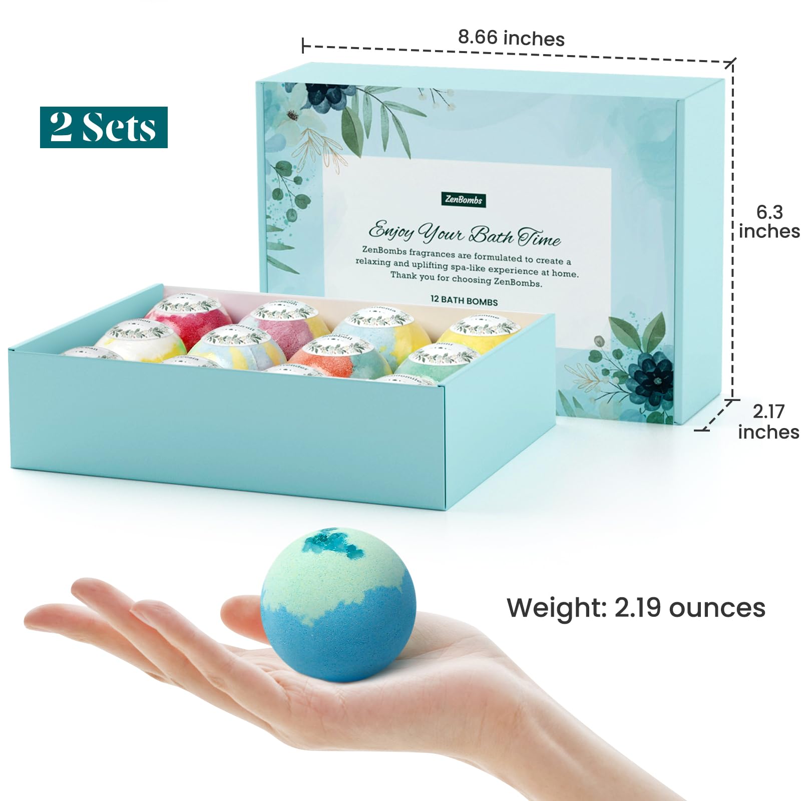 ZenBombs jazmín bomba de baño perfuma suavemente.