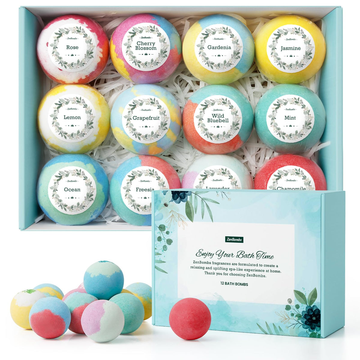ZenBombs bombas de baño con fragancias variadas para una experiencia sensorial.
