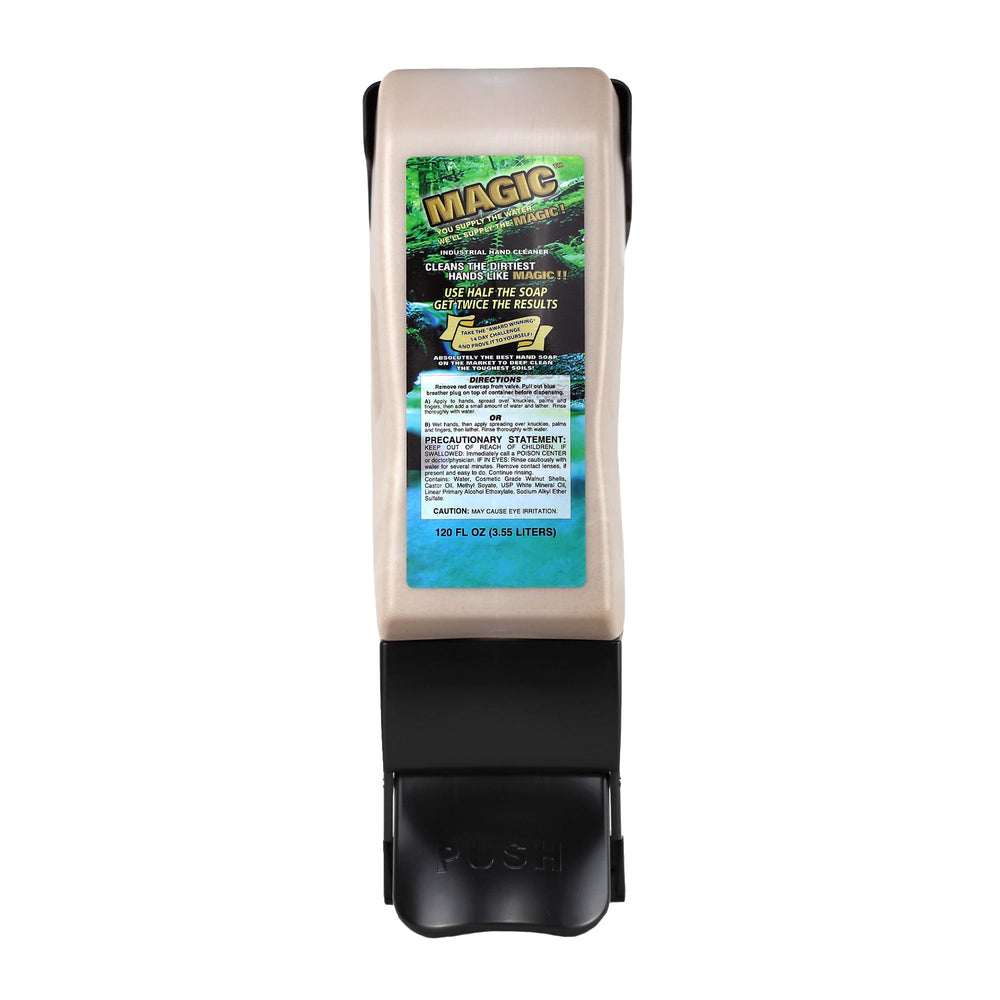 Dispensador práctico para Zenex Magic Hand Soap en uso diario