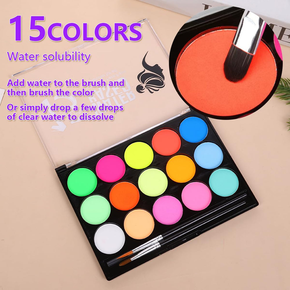 Zengdabomy delineador agua neon, ideal para delinear ojos con iluminación UV.
