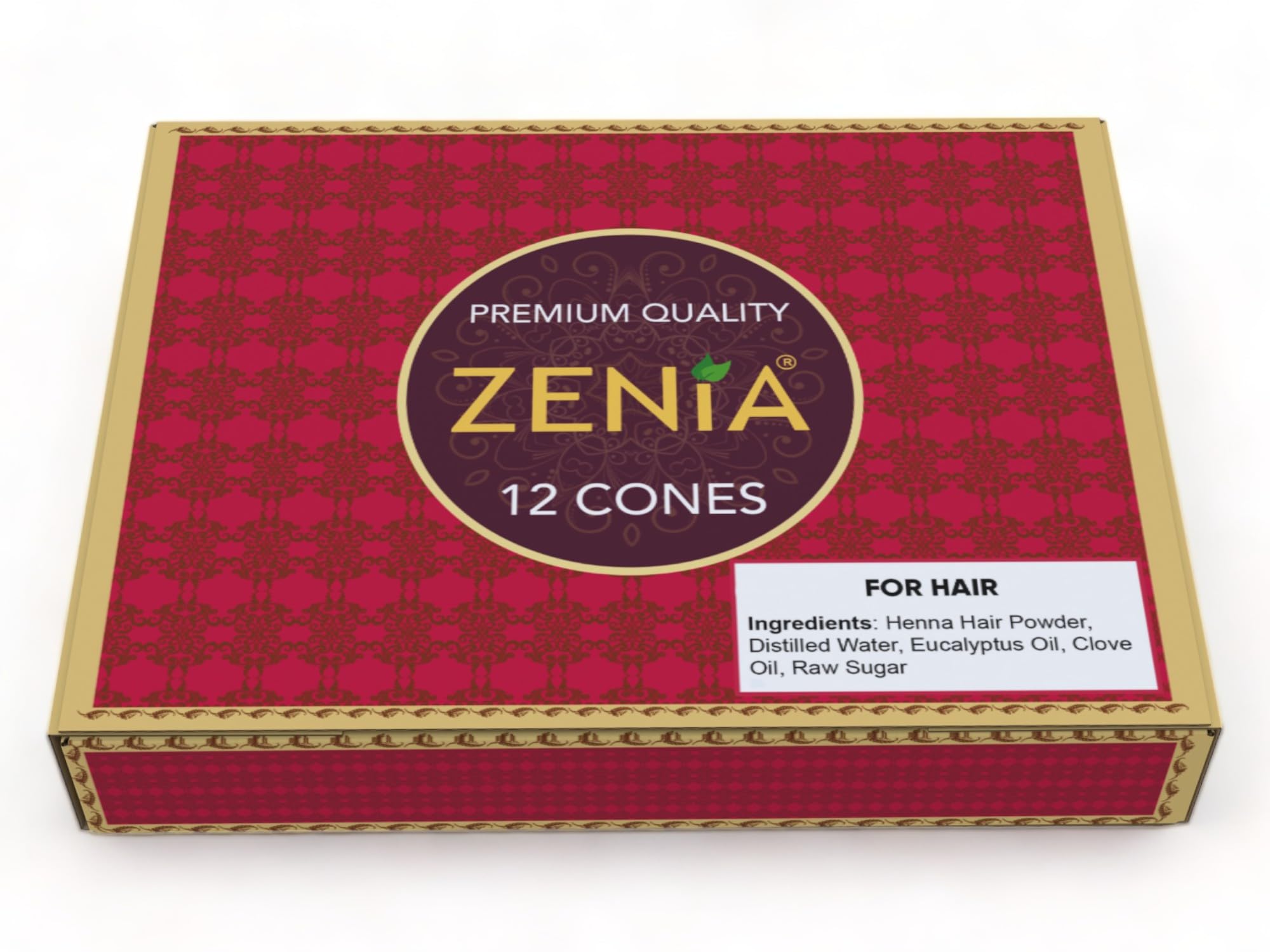 Conos de henné Zenia, aplicación fácil para coloración artesanal en casa.