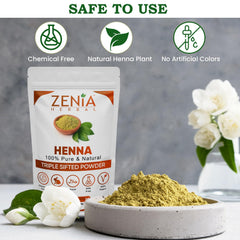 Henna Zenia sin químicos para cabello sano